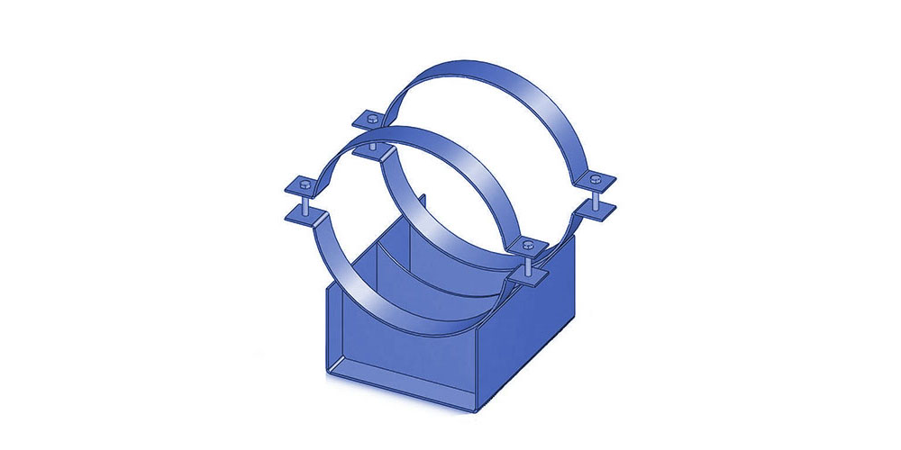 Опоры 313.ТС-008.011 скользящие хомутовые